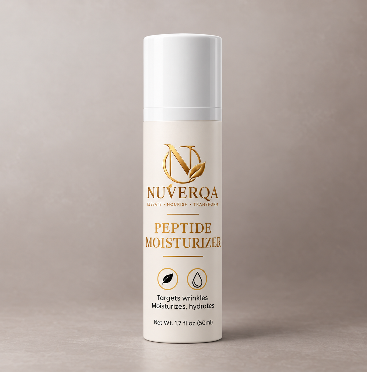 NUVERQA Peptide Moisturizer, 50 ml jar, front view